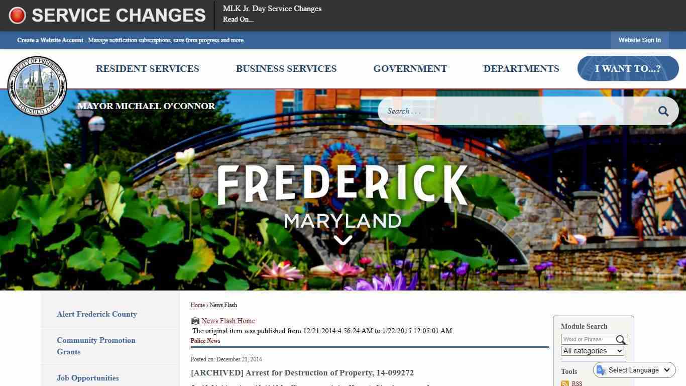 News Flash • Frederick, MD • CivicEngage